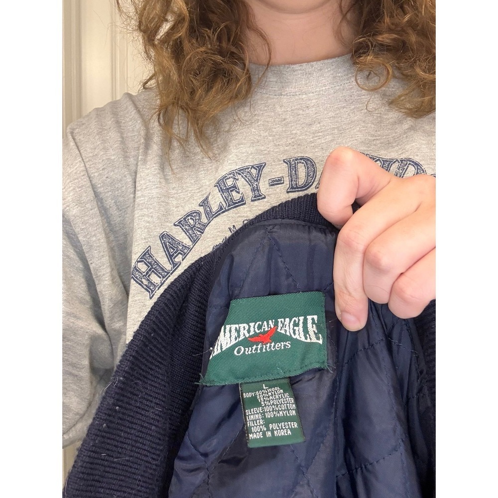 Vintage American Eagle Outfitters Varsity Jacket Embroidered streetwear Large - Picture 9 of 9